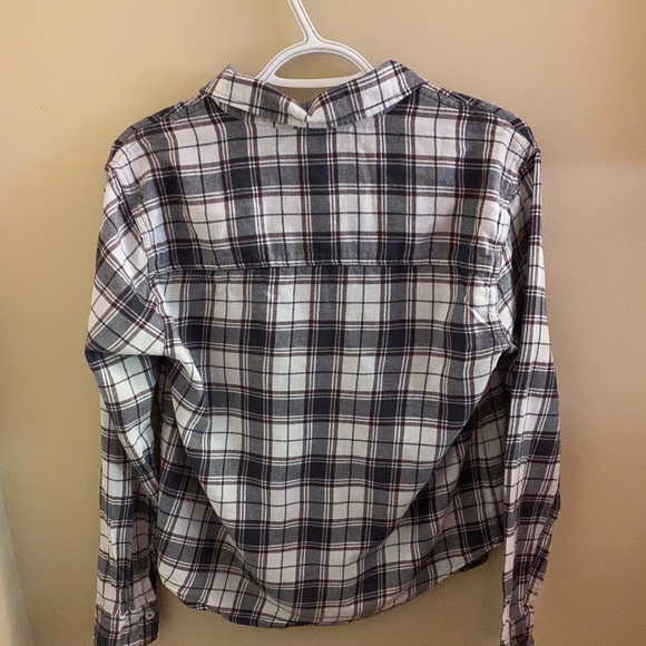 Gray & Maroon Plaid Shirt - Picture 2 of 4